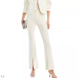 (NWOT) Cinq A Sept Shanis Slit Hem Pants In Gardenia